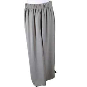 💸$10 Shein Wide Leg Women's Size Large Pull On Pants Light Sage Side Slit